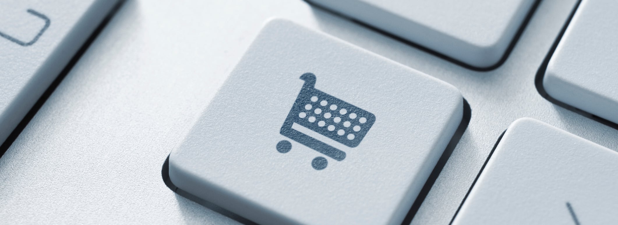 A computer button shows a shopping cart icon.