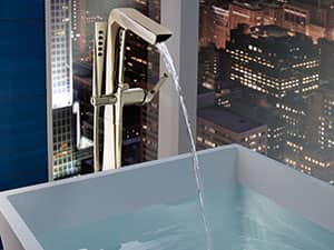 Brizo Sotria bathtub faucet in the city