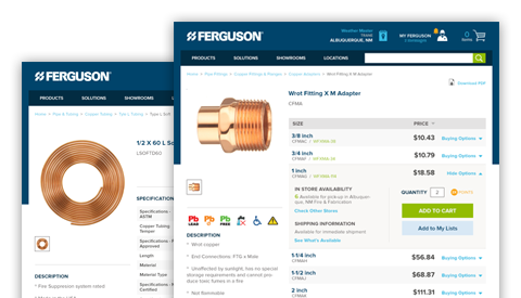 Huge inventory - Ferguson.com Features