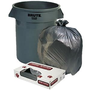 Shop trash and recycling in hospitality supplies
