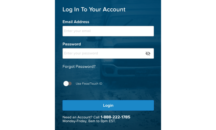 log in with credentials