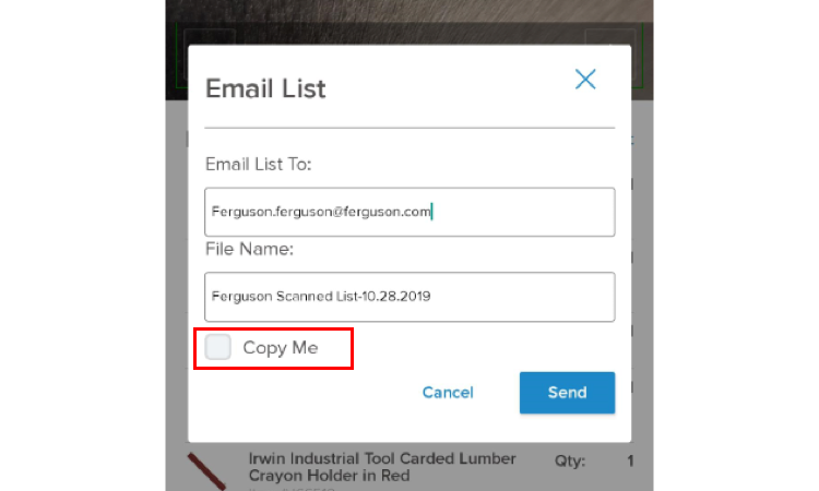 copy to email