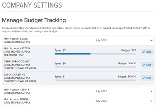 Manage Budget Tracking