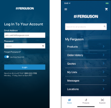 image of ferguson app login screen